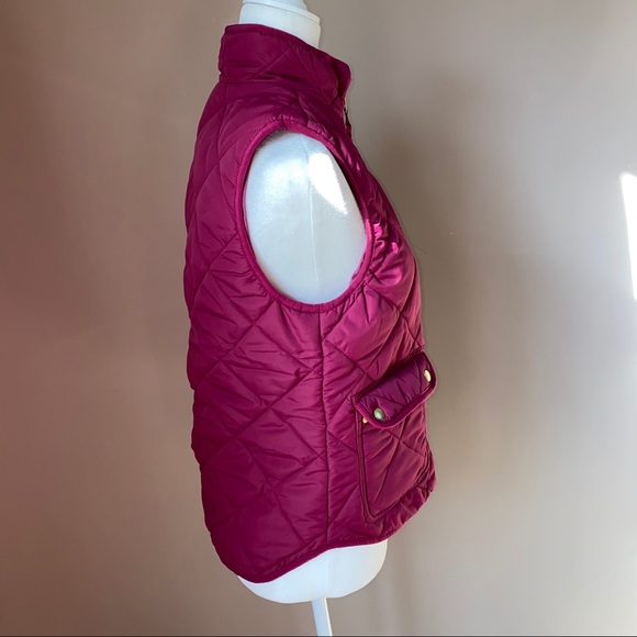 J. Crew Quilted Magenta Vest - Picture 4 of 9